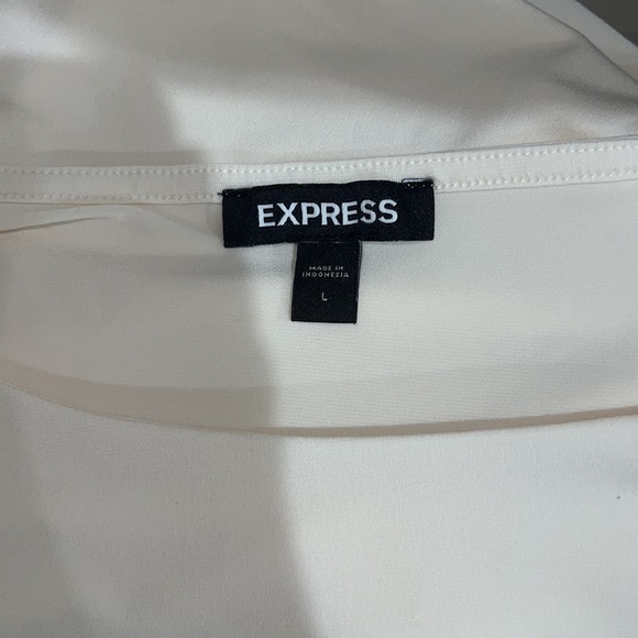 Ivory Rouched Express Top, Size L - Picture 4 of 4